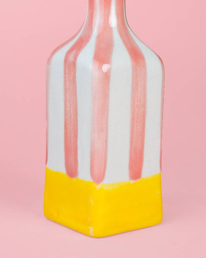 Ölflasche Valentina – Rosa/Gelb 475 ml