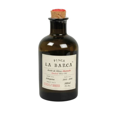 Geräuchertes Olivenöl Finca La Barca 250–500 ml