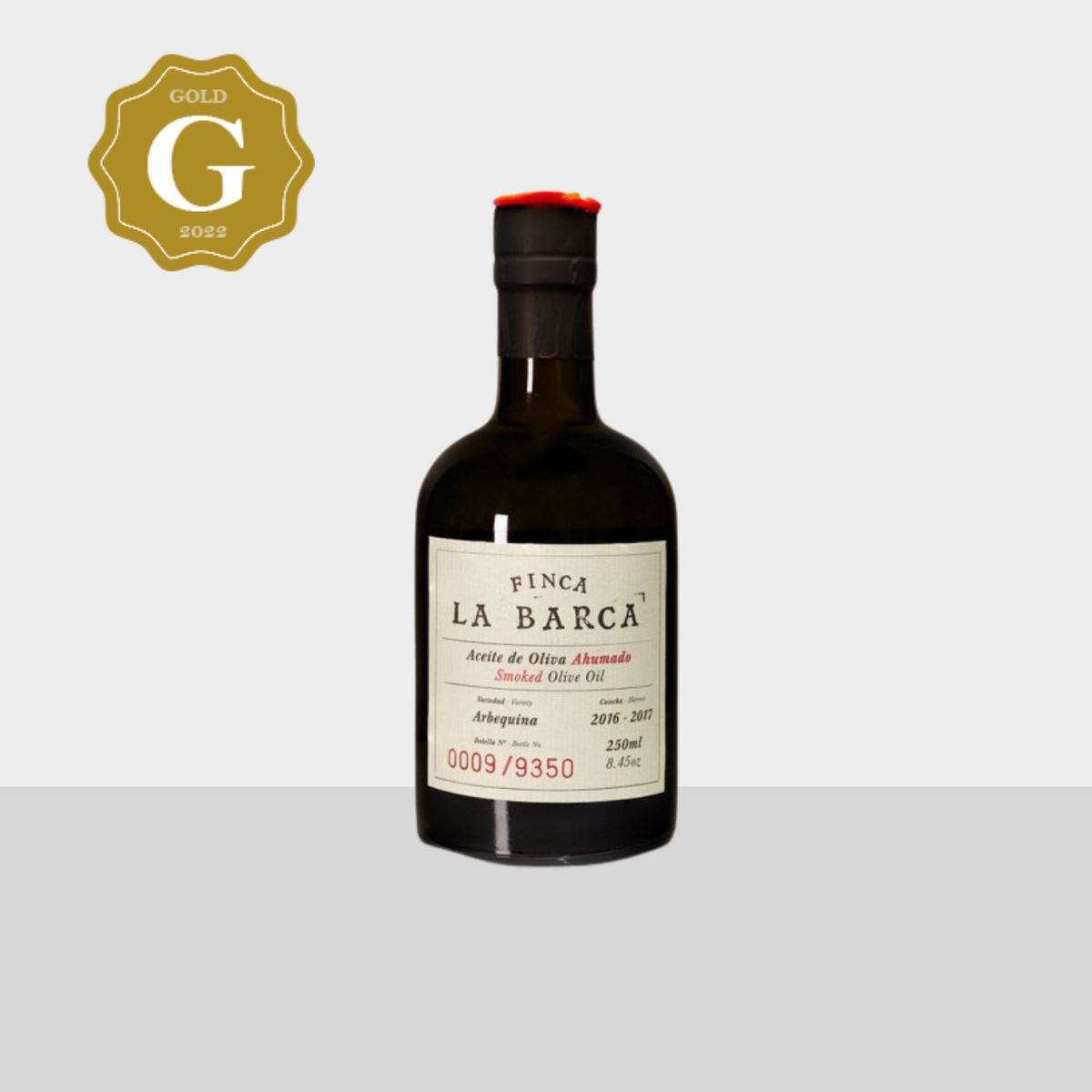 Geräuchertes Olivenöl Finca La Barca 250–500 ml