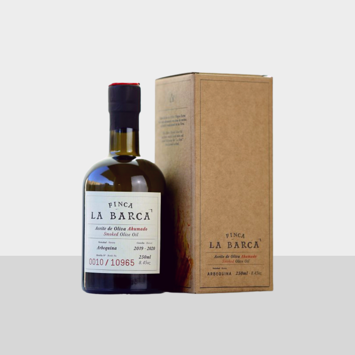Geräuchertes Olivenöl Finca La Barca 250–500 ml