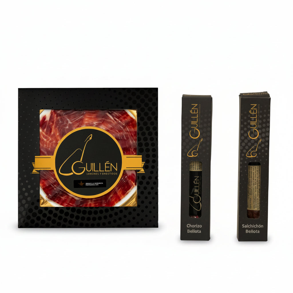 Pata Negra Probierpaket – Jamón, Chorizo &amp; Salchichón Bellota